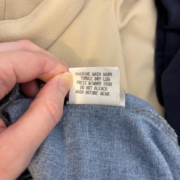 Vintage Lightwash Denim Midi Skirt Drawstring Waist Cotton 10 | Light Summer - Picture 10 of 11